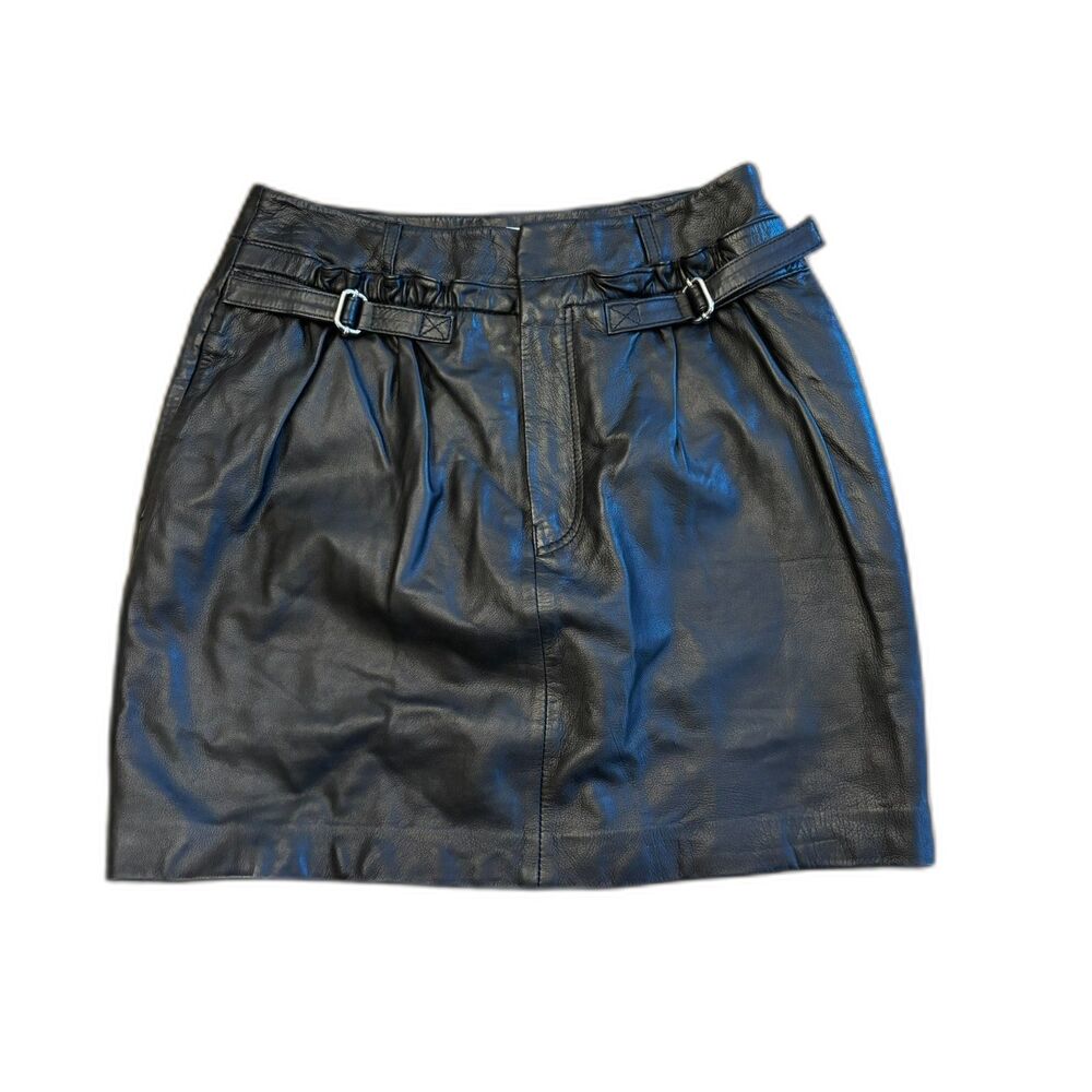 Sass & Bide Black Lambskin Leather Mini Skirt Skin & Sin Quiet Luxury Whimsigoth